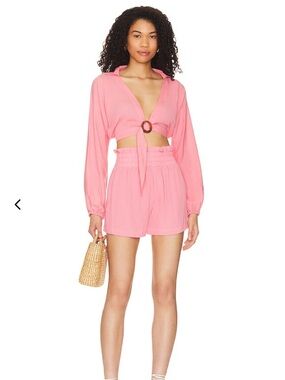 Lovers + Friends Coral-Pink Two-Piece Set